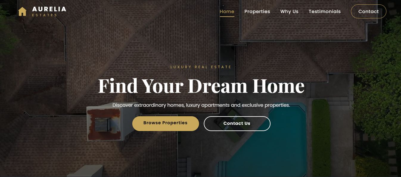 Aurelia Estates website
